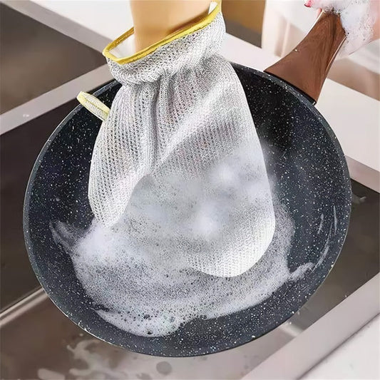 🔥🔥Essenziali per la cucina — Guanti in filo metallico per lavare i piatti✨