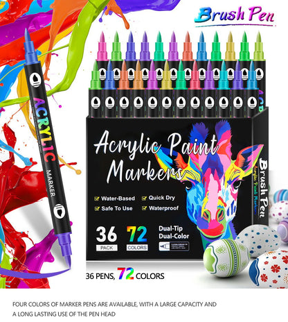 🔥 Ultimo Giorno di Promozione - 49% di Sconto 🔥 Pennarello con Punta Doppia in Vernice Acrilica