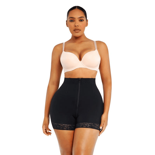 🔥Summer Promotion 49% OFF -💃🏽Lace Steel Boned Sculpt High Waist Shorts Shapewear💞