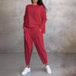 ✨2024 Nuovi prodotti💖 Set due pezzi a maniche lunghe con pantaloni a girocollo