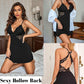 💃 Vendita di Primavera 49% DI SCONTO ⏳ Sexy Lingerie in Pizzo e Mesh con Spacco Laterale