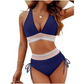 🌸Saldi estivi 49% DI SCONTO🩱Set bikini a blocchi di colore con controllo del ventre a vita alta