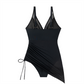 💥 Offerta Speciale: Sconto del 50%! 💃  Costume da Bagno Snellente con Mesh Trasparente e Pareo