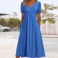 🍀 ULTIMO GIORNO DI SALDI: 50% DI SCONTO 🍀 Abiti Lunghi da Donna con Scollo a V e Maniche Corte