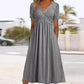 🍀 ULTIMO GIORNO DI SALDI: 50% DI SCONTO 🍀 Abiti Lunghi da Donna con Scollo a V e Maniche Corte