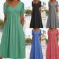 🍀 ULTIMO GIORNO DI SALDI: 50% DI SCONTO 🍀 Abiti Lunghi da Donna con Scollo a V e Maniche Corte
