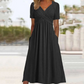 🍀 ULTIMO GIORNO DI SALDI: 50% DI SCONTO 🍀 Abiti Lunghi da Donna con Scollo a V e Maniche Corte