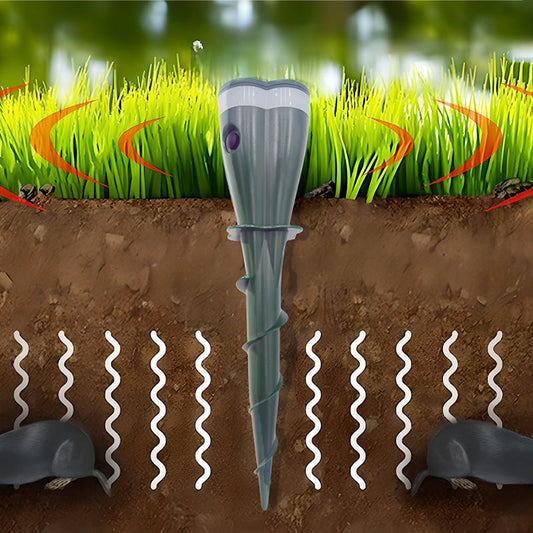 🌸Spring Sale 30% OFF🌸 Solar Powered Waterproof Screw Mole Repellent