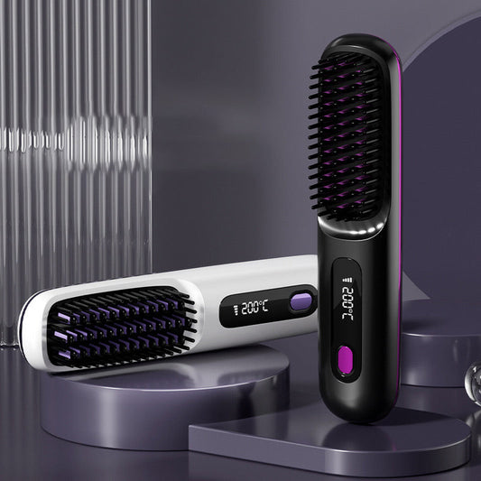 🔥L’ultimo giorno vendita al 50%🌷Pettine per capelli lisciante con riscaldamento in ceramica senza fili