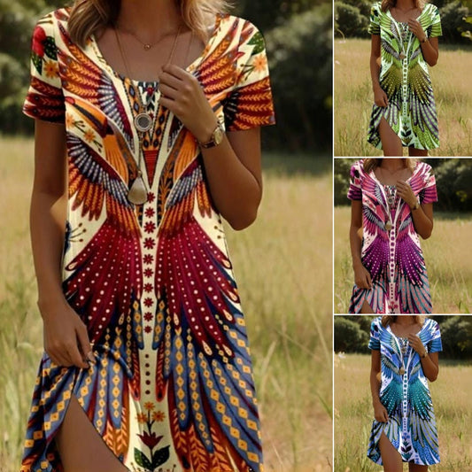 ✨Vendita 60% OFF✨💃Abito donna floreale a maniche corte🌸👗